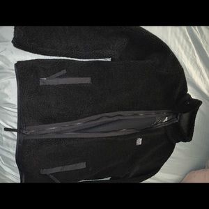 Mockneck Sherpa Jacket in Black Size S Men’s